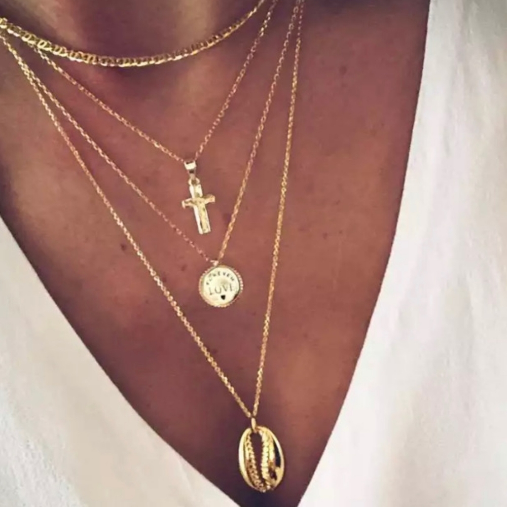 4 Pcs Bohemian Multilayer Necklace